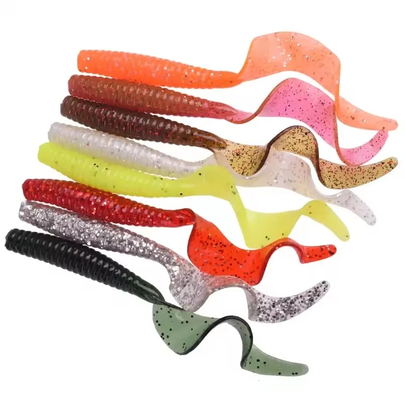 Fishing Lure Swimbait - 5pcs/Lot Worm Curly Soft Bait 8cm