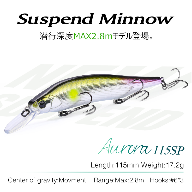 TSURINOYA 115Mm 17.2G Đình Chỉ - đánh giá và giá Fishing Lure Jerkbait