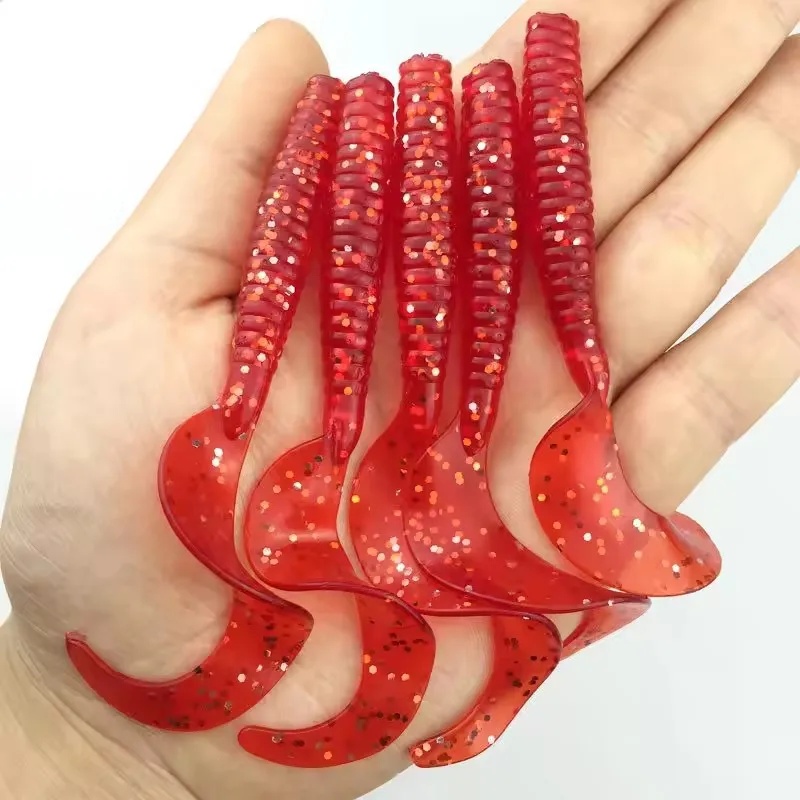 5pcs/Lot Worm Curly Soft Bait  - đánh giá và giá Fishing Lure Swimbait