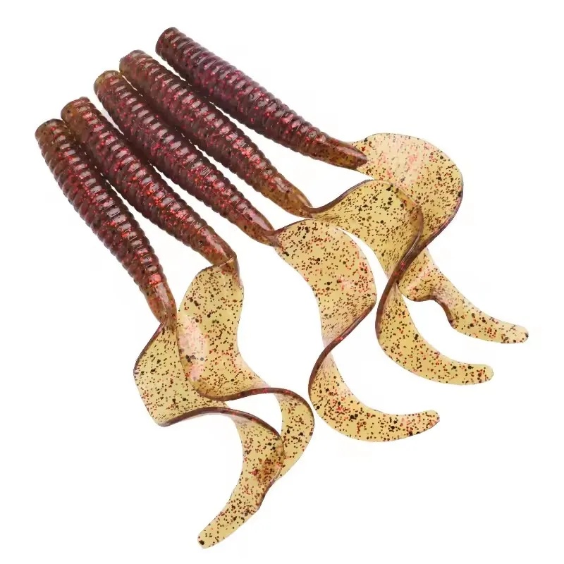5pcs/Lot Worm Curly Soft Bait  - đánh giá và giá Fishing Lure Swimbait