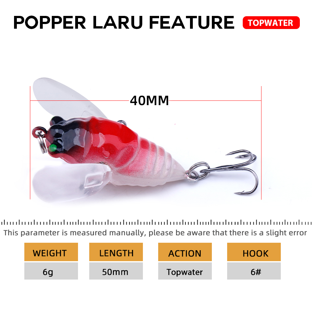 Agoie 6.5g 5cm Topwater Popper - đánh giá và giá Fishing Lure Swimbait