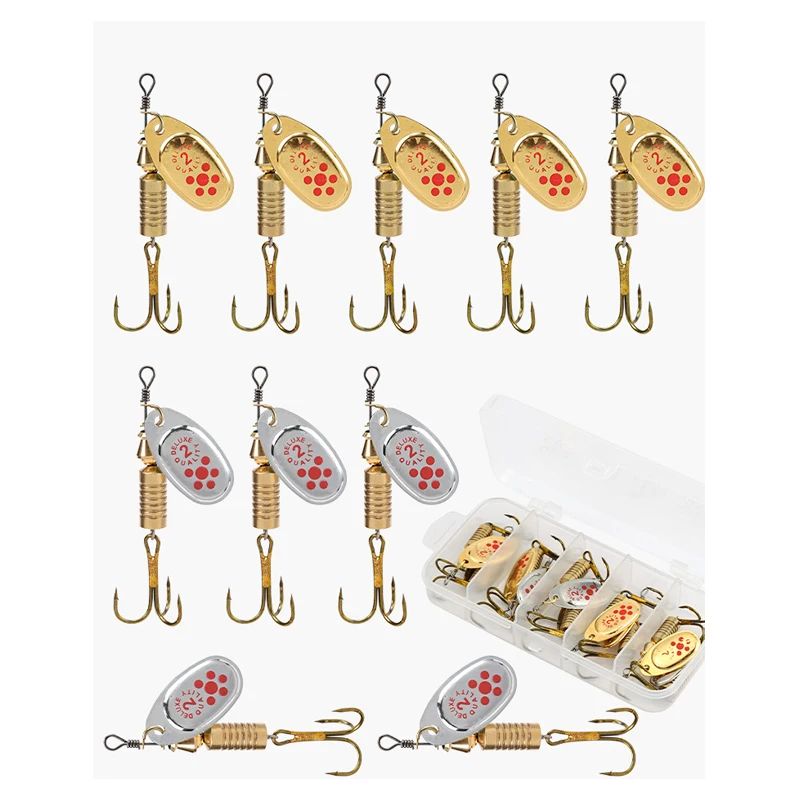 JSFUN 10pcs Spinner Lure Set w - đánh giá và giá Fishing Lure Blade Bait