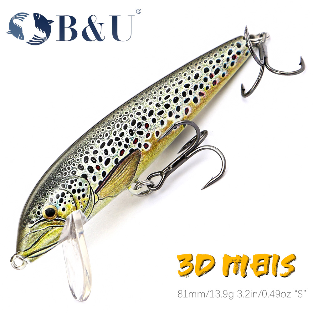 B&U 80mm Sinking Minnow Wobbli - đánh giá và giá Fishing Lure Jerkbait