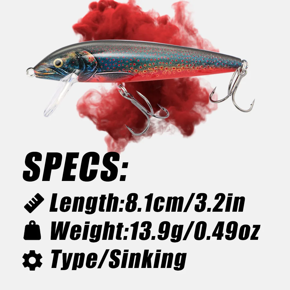 B&U 80mm Sinking Minnow Wobbli - đánh giá và giá Fishing Lure Jerkbait
