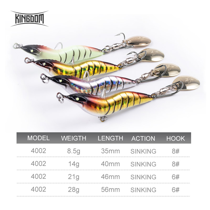 KINGDOM Shrimp Fishing Lure Me - đánh giá và giá Fishing Lure Spinnerbait