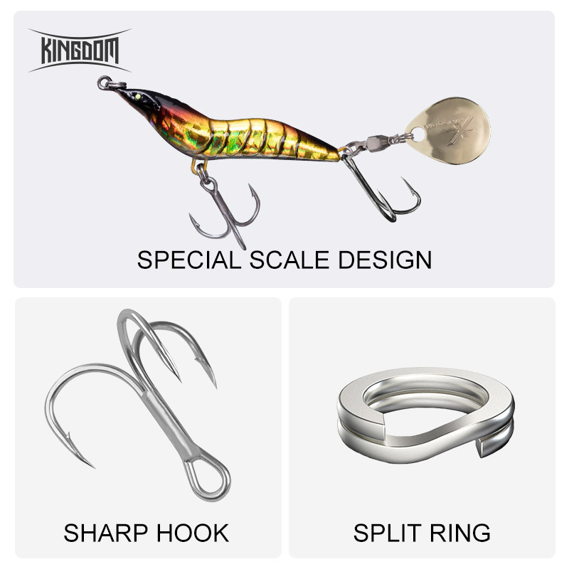 KINGDOM Shrimp Fishing Lure Me - đánh giá và giá Fishing Lure Spinnerbait