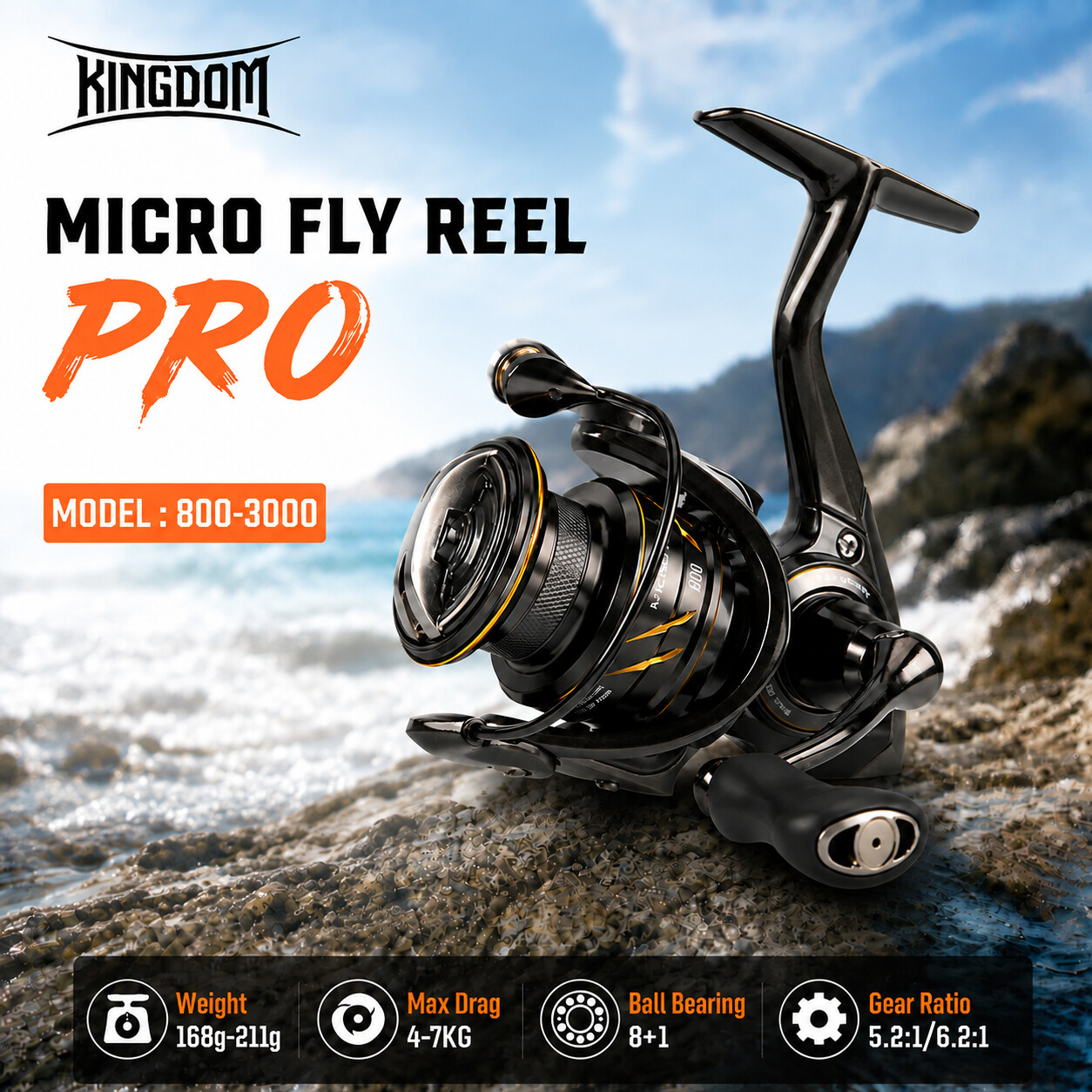 Kingdom Micro Fly Pro Fishing  - đánh giá và giá Abu Garcia Reel Revo
