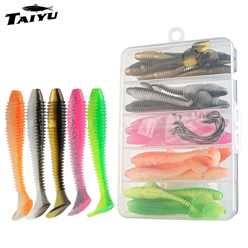TAIYU 25/35pcs/Set Soft Fishin - đánh giá và giá Fishing Lure Swimbait