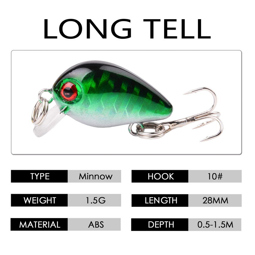 30Mm 2G Điên Wobbler Mini Topw - đánh giá và giá Fishing Lure Topwater