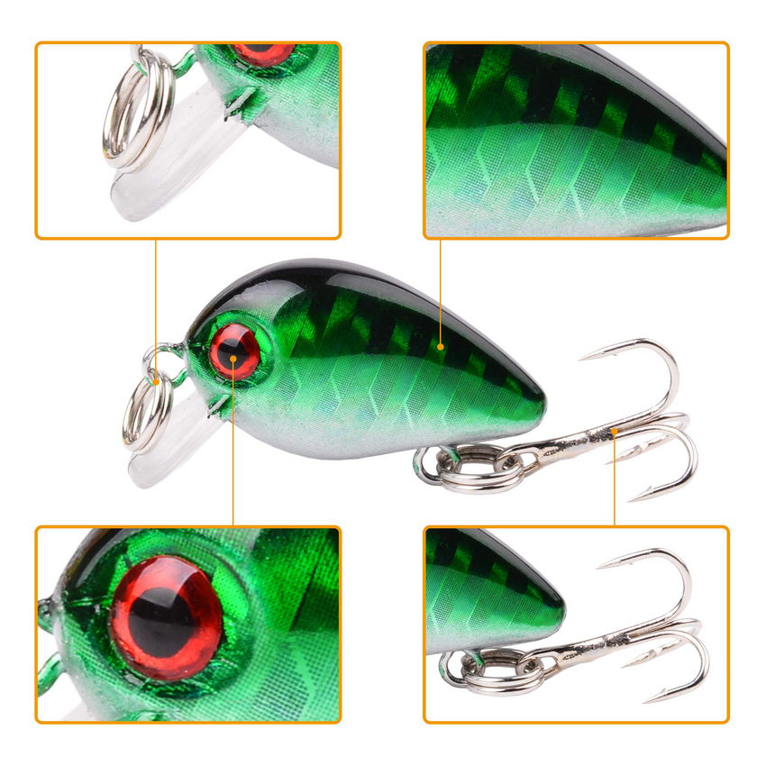 30Mm 2G Điên Wobbler Mini Topw - đánh giá và giá Fishing Lure Topwater